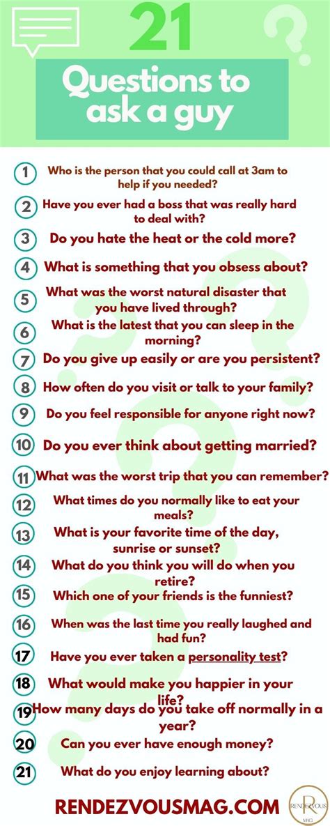 best questions to ask a man youre dating